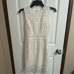 LuLu's white lace fridge dress sz XS